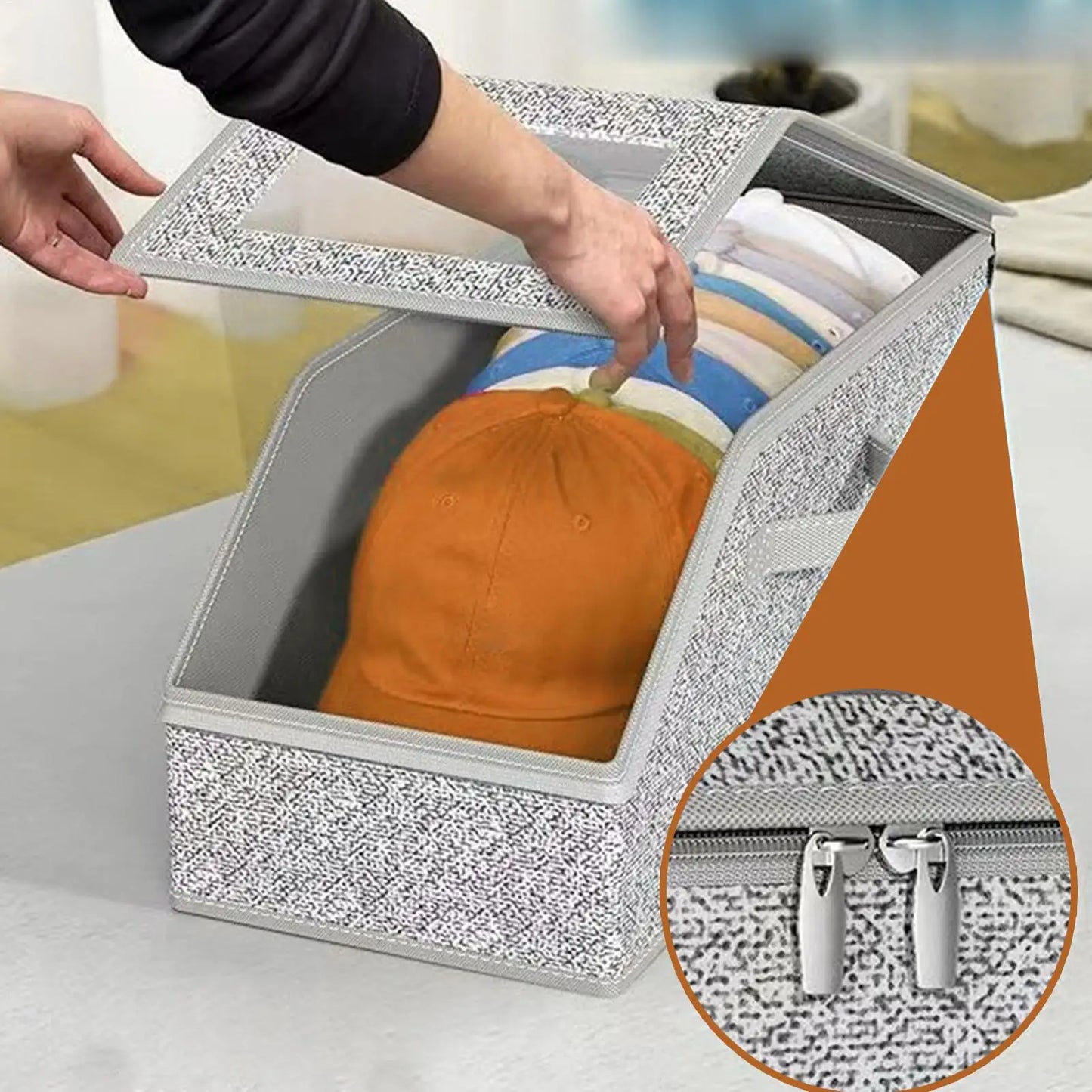 Organizzatore per Cappelli da Baseball - Porta Cappelli Impilabile per 24 Cappelli